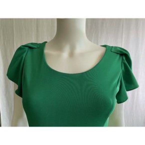 Women's Dress Mini Party Cocktail Green Round Neck - Picture 4 of 11